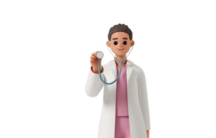 casual-life-3d-female-doctor-with-stethoscope