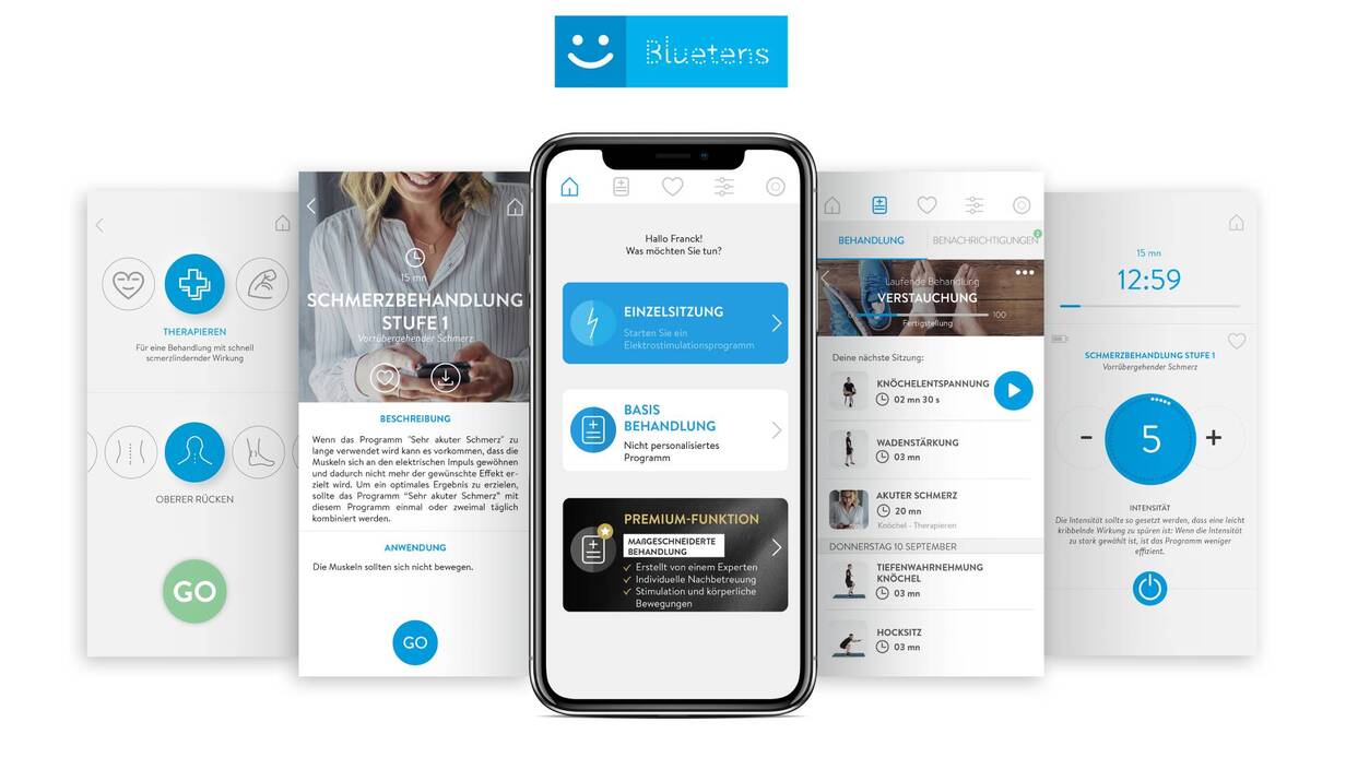 Bluetens Verwendung mit der App