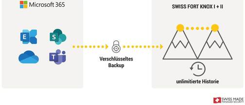 Wie das Microsoft 365 Backup von DQ Solutions funktioniert.