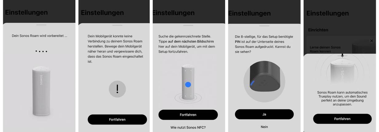 Verbindung von Speaker mit der Sonos App