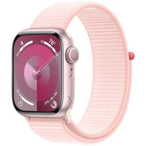 NEU-GEOeFFNET-Apple-Watch-Series-9-GPS-41-mm-Aluminium-Pink-Sport-Loop-Hellrosa-01