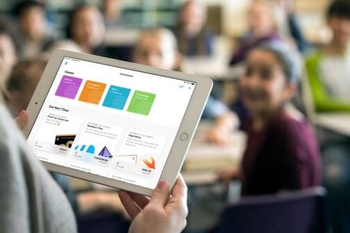 Apple Schoolwork hilft Lehrpersonen bei der Unterrichtsgestaltung
