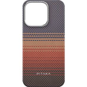 PITAKA-MagEZ-Aramid-Case-600D-mit-MagSafe-iPhone-16-Pro-Sunset-01