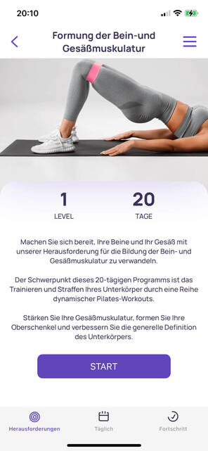 Pilates App für Lazy Fit Training