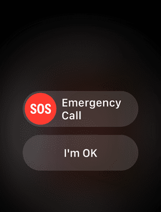 An Emergency Services icon. And an icon that says "I'm OK."