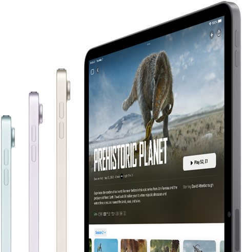 iPad Air affichant du contenu en streaming grâce à la connectivité sans fil ultra‑rapide